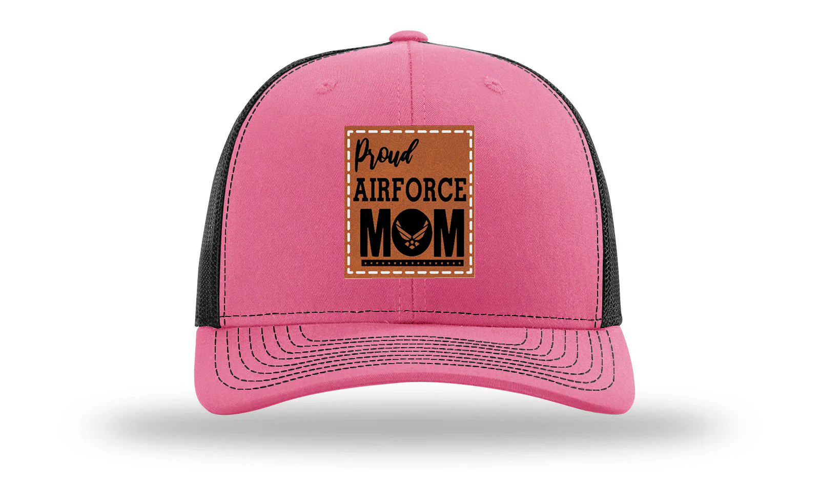 Proud Air Force Mom Leather Patch Richardson 112 Hat - Image 22