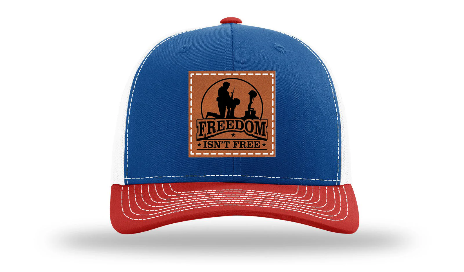 Freedom Isn't Free Leather Patch Richardson 112 Hat - Image 42