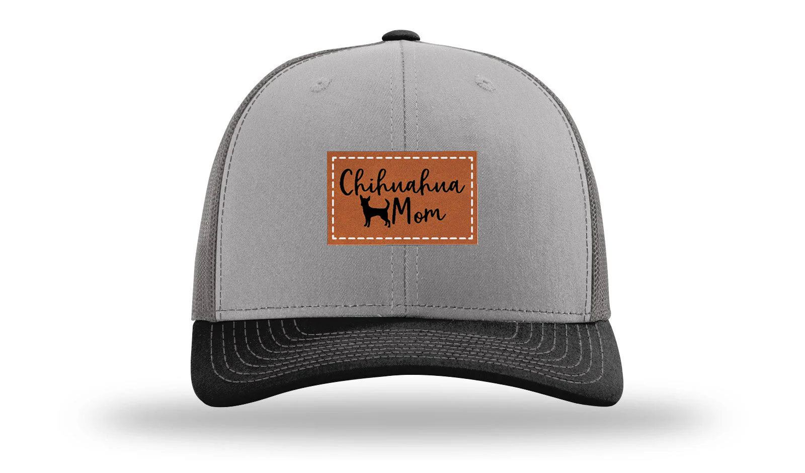 Chihuahua Mom Leather Patch Richardson 112 Hat - Image 31
