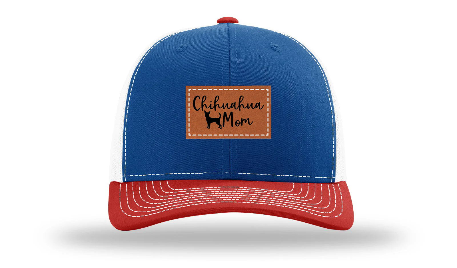 Chihuahua Mom Leather Patch Richardson 112 Hat - Image 37