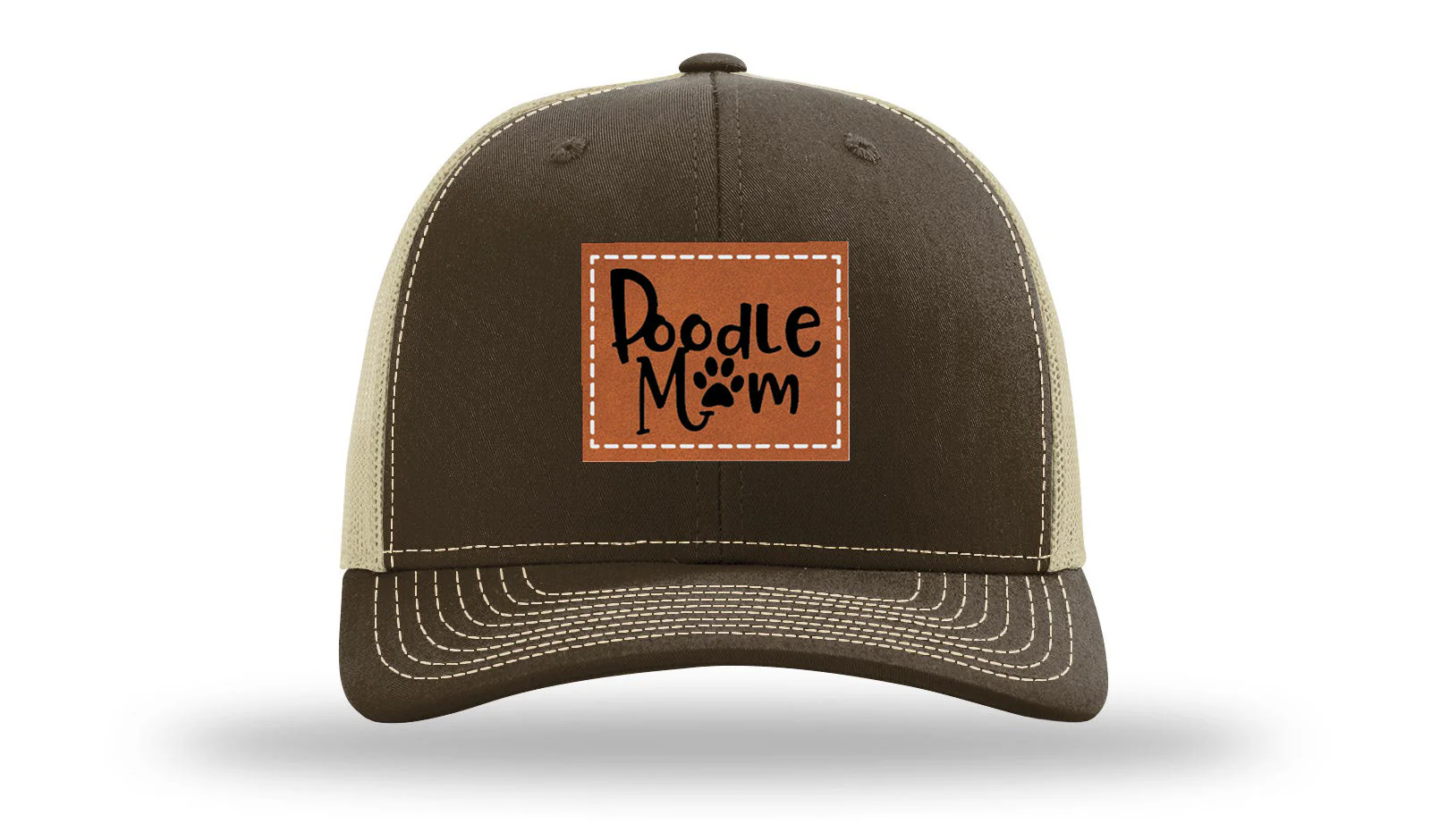 Poodle Mom Leather Patch Richardson 112 Hat - Image 8
