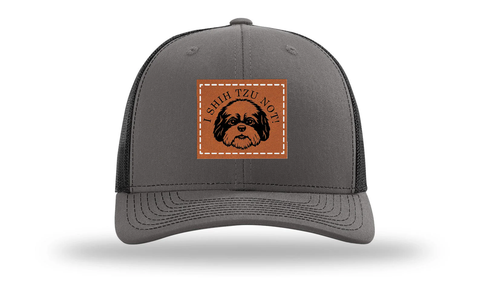I Shih Tzu Not Leather Patch Richardson 112 Hat - Image 11