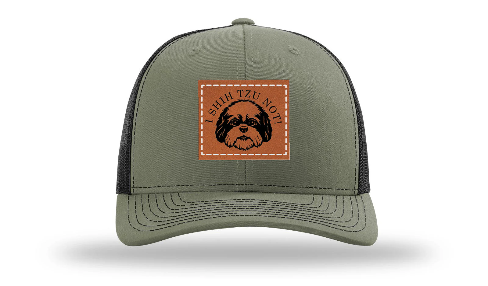 I Shih Tzu Not Leather Patch Richardson 112 Hat - Image 24