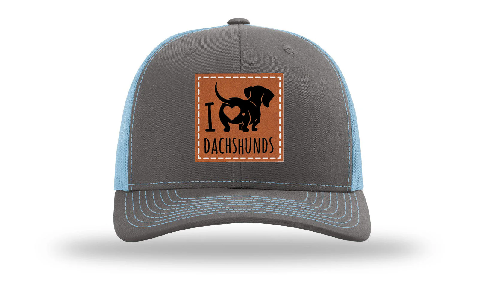 I Love Dachshunds Leather Patch Richardson 112 Hat - Image 12