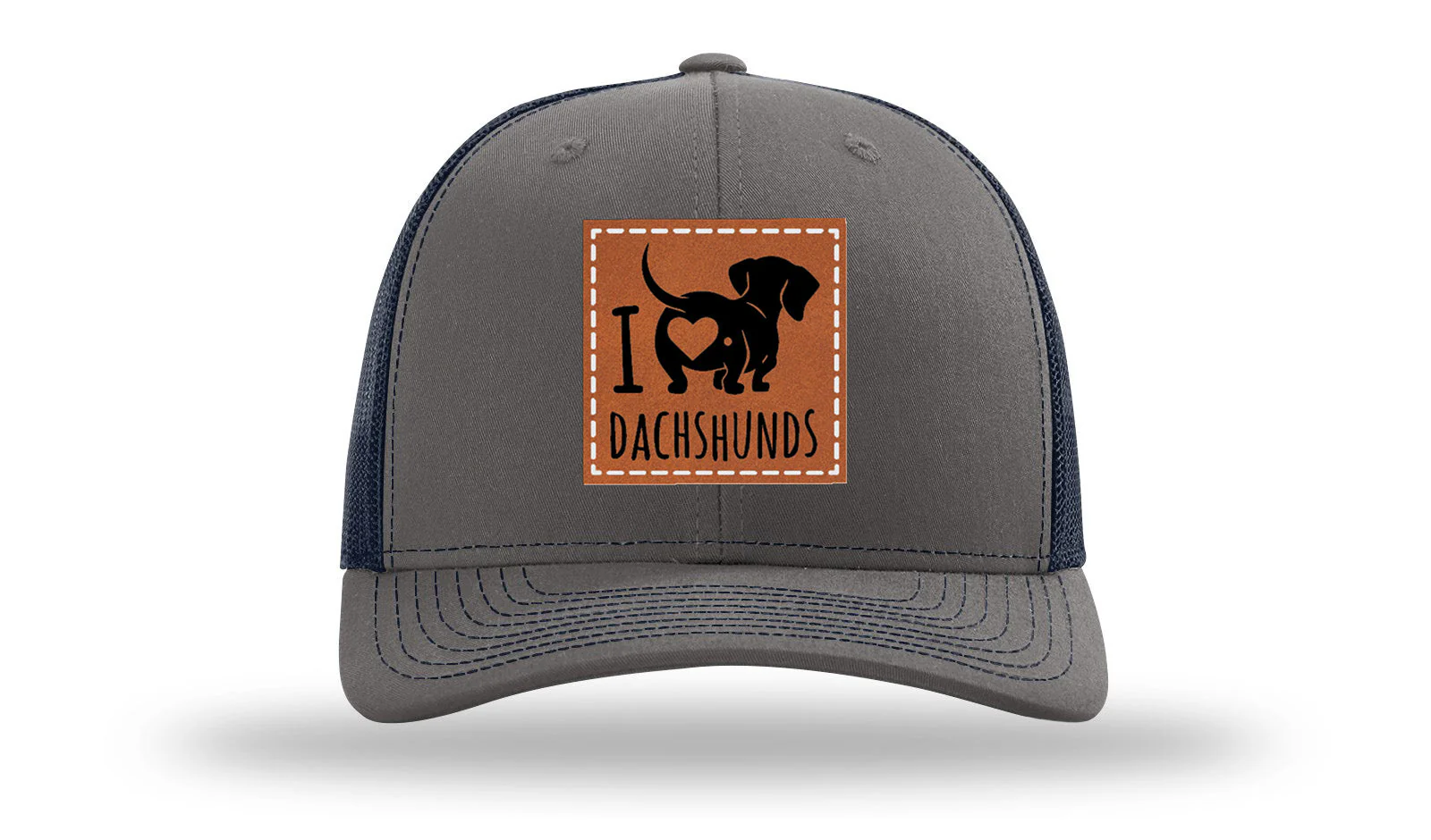 I Love Dachshunds Leather Patch Richardson 112 Hat - Image 13