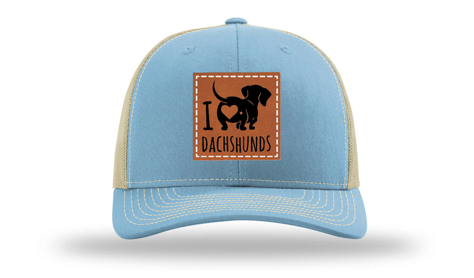 I Love Dachshunds Leather Patch Richardson 112 Hat - Image 17