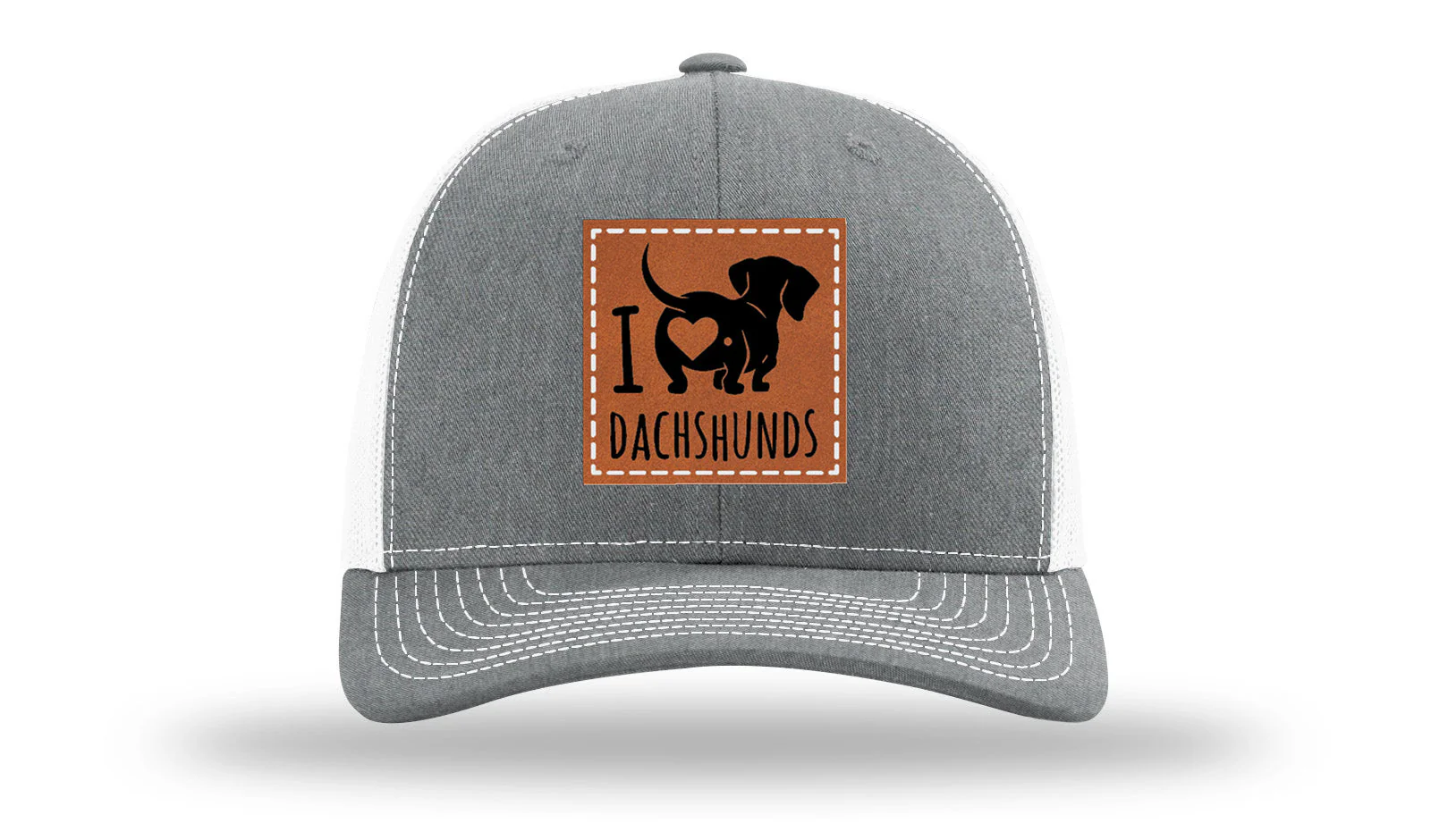 I Love Dachshunds Leather Patch Richardson 112 Hat - Image 20