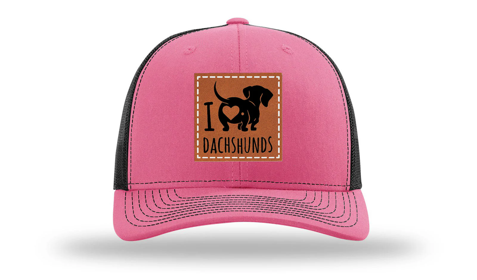 I Love Dachshunds Leather Patch Richardson 112 Hat - Image 21