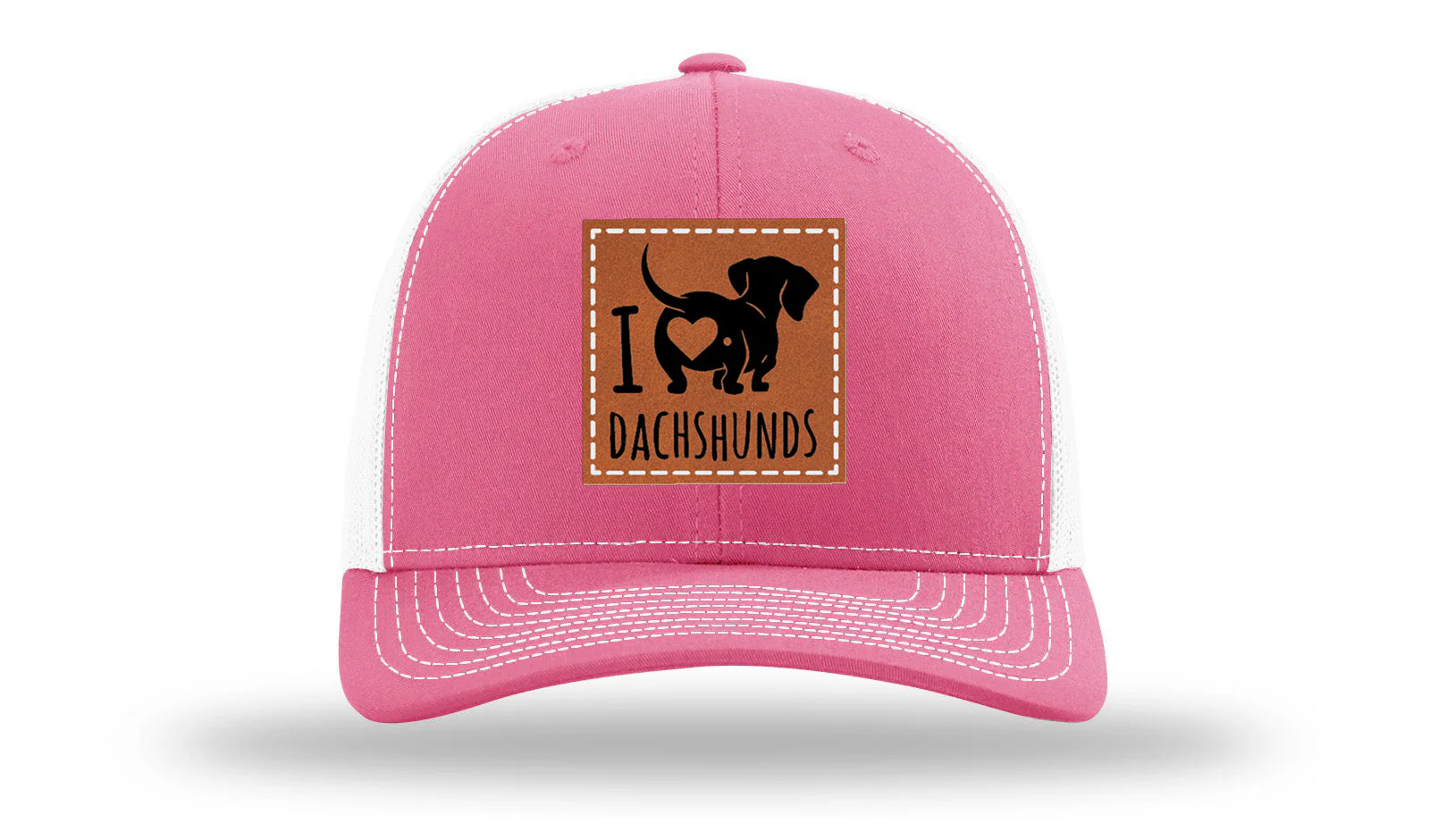 I Love Dachshunds Leather Patch Richardson 112 Hat - Image 22