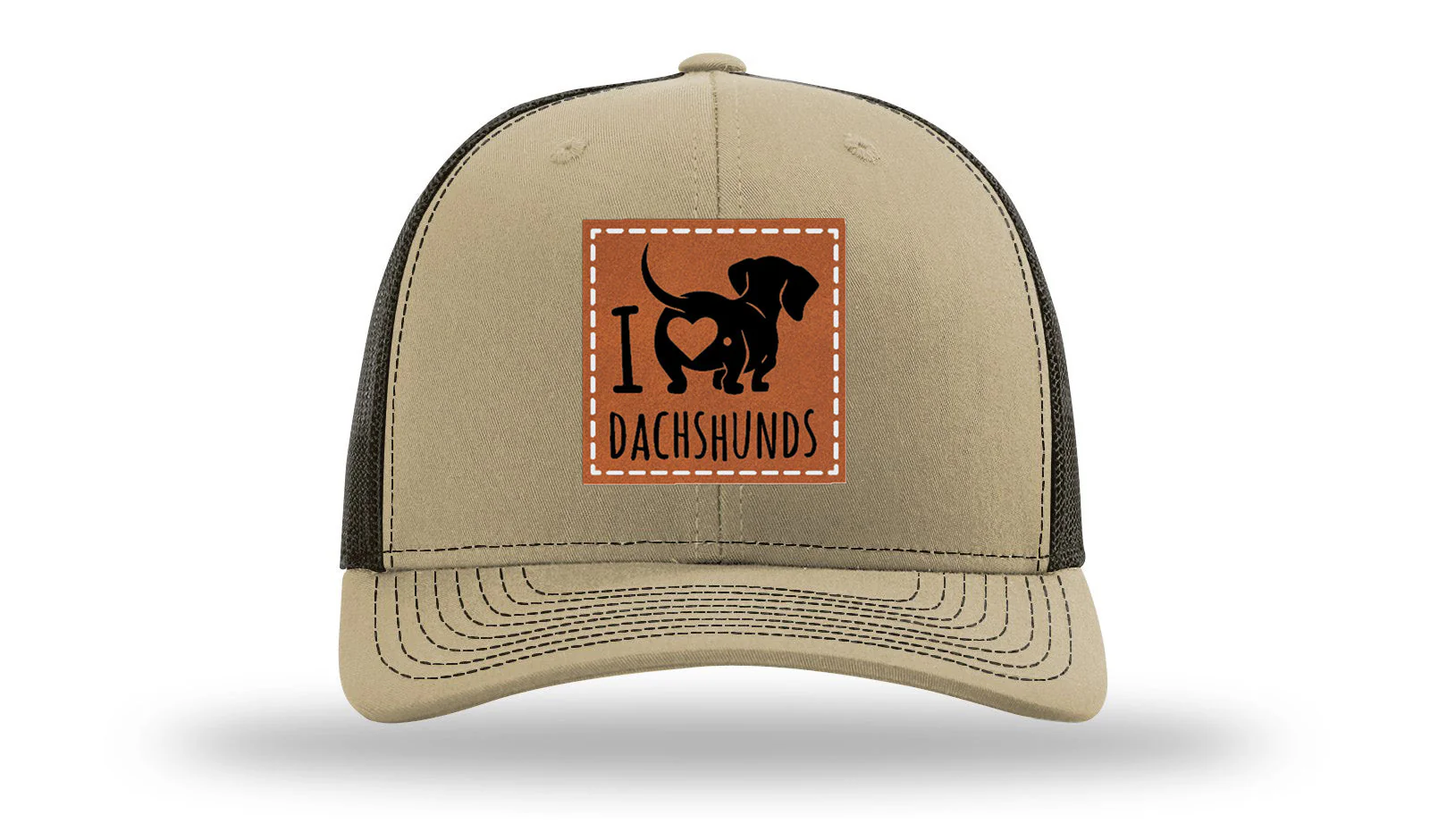 I Love Dachshunds Leather Patch Richardson 112 Hat - Image 23