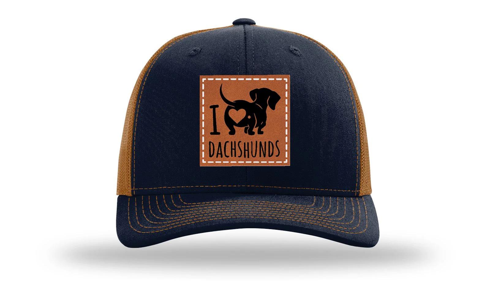 I Love Dachshunds Leather Patch Richardson 112 Hat - Image 25
