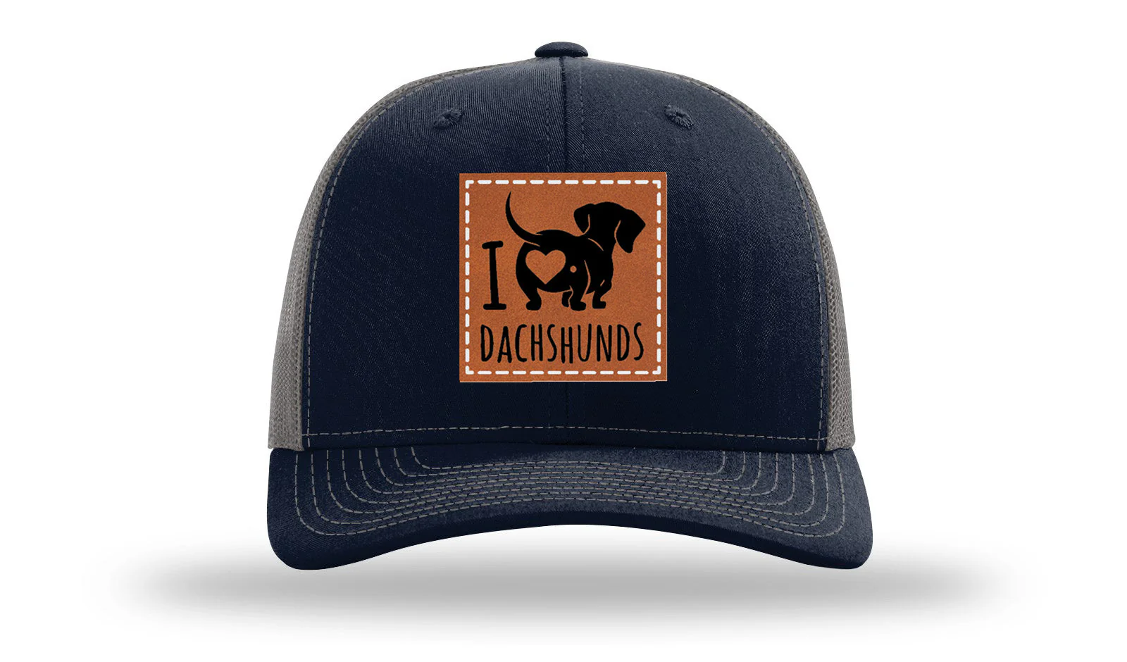 I Love Dachshunds Leather Patch Richardson 112 Hat - Image 26