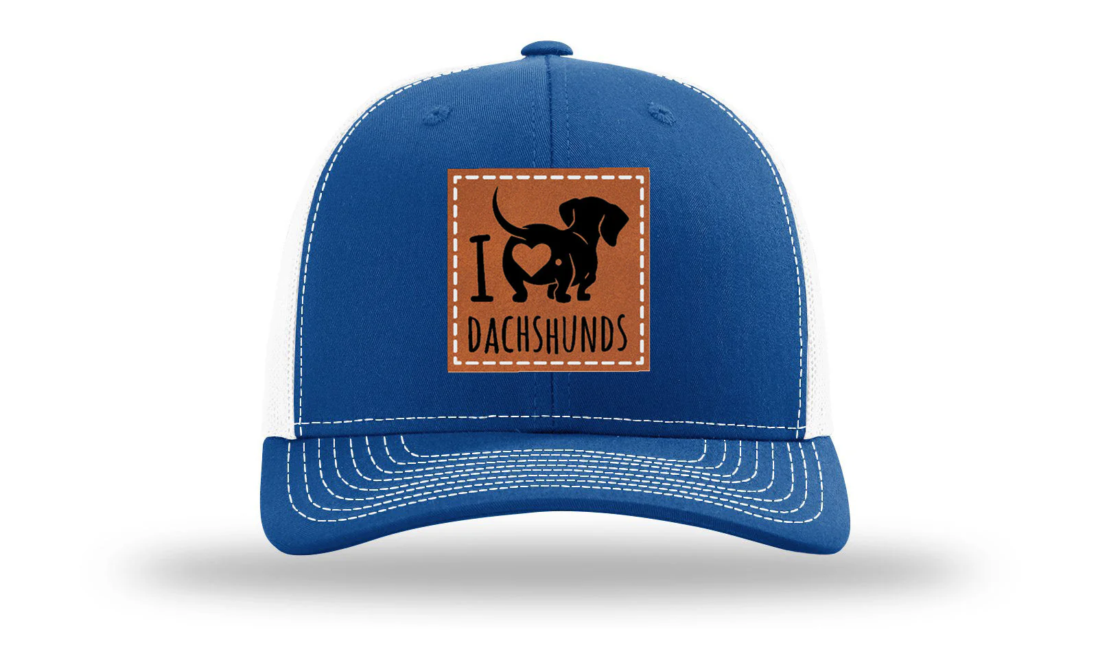I Love Dachshunds Leather Patch Richardson 112 Hat - Image 29