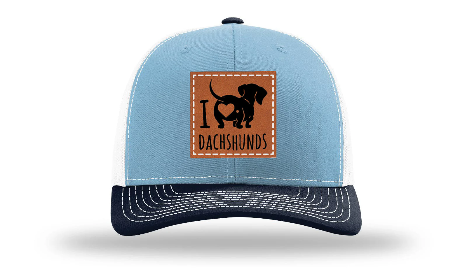 I Love Dachshunds Leather Patch Richardson 112 Hat - Image 31