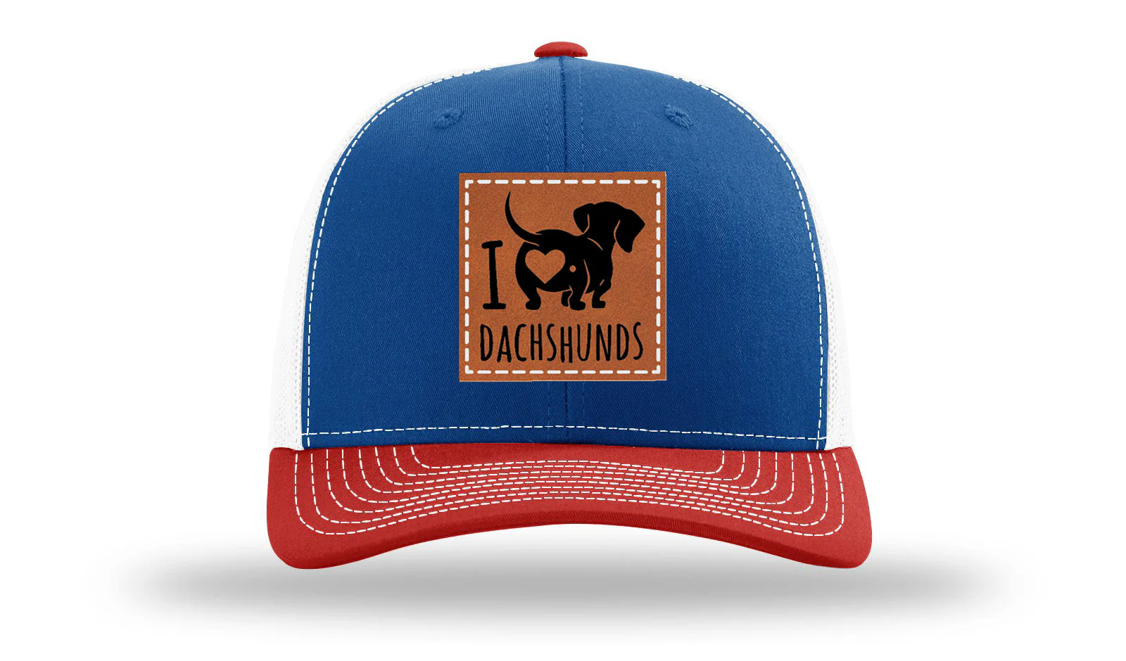 I Love Dachshunds Leather Patch Richardson 112 Hat - Image 38