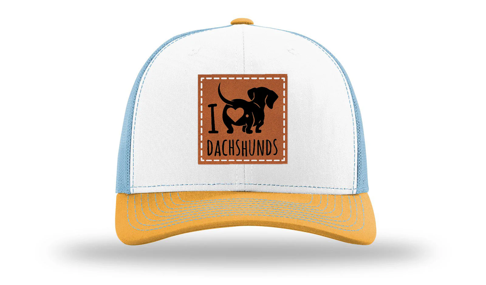 I Love Dachshunds Leather Patch Richardson 112 Hat - Image 39