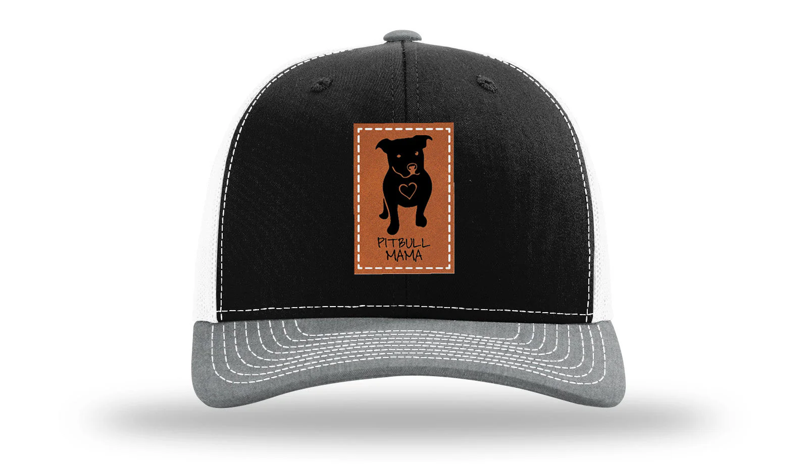 Pitbull Mama Leather Patch Richardson 112 Hat - Image 30