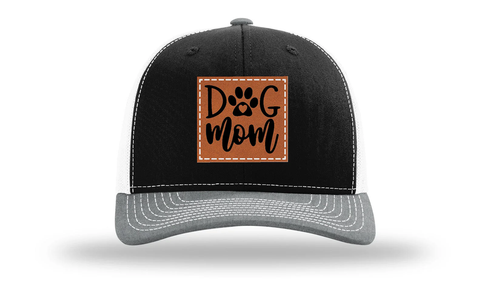 Dog Mom Leather Patch Richardson 112 Hat - Image 30