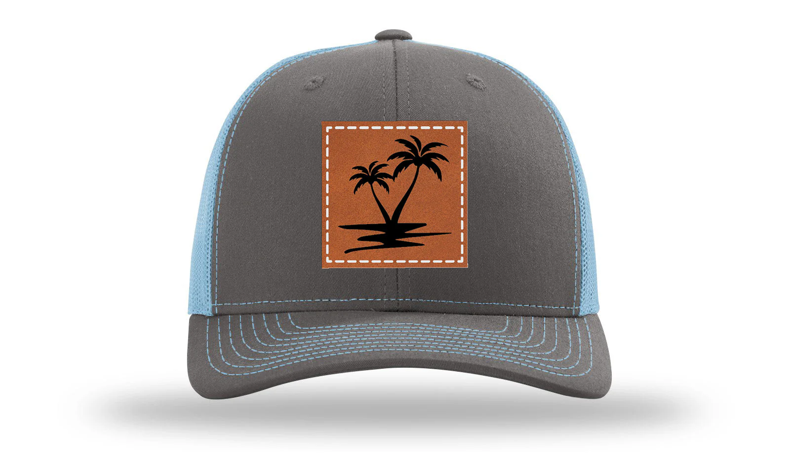 Palm Trees Leather Patch Richardson 112 Hat - Image 12