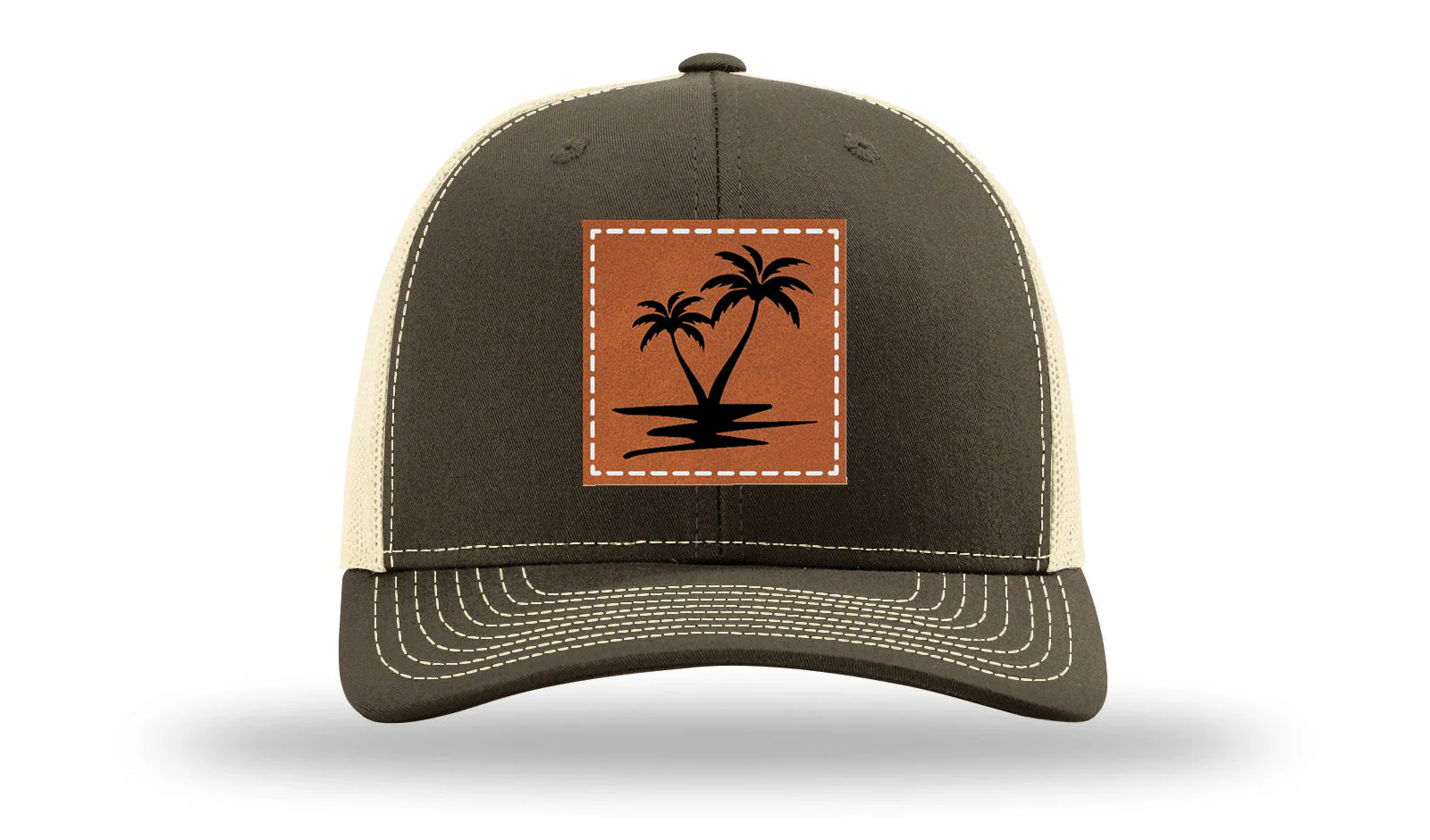 Palm Trees Leather Patch Richardson 112 Hat - Image 17