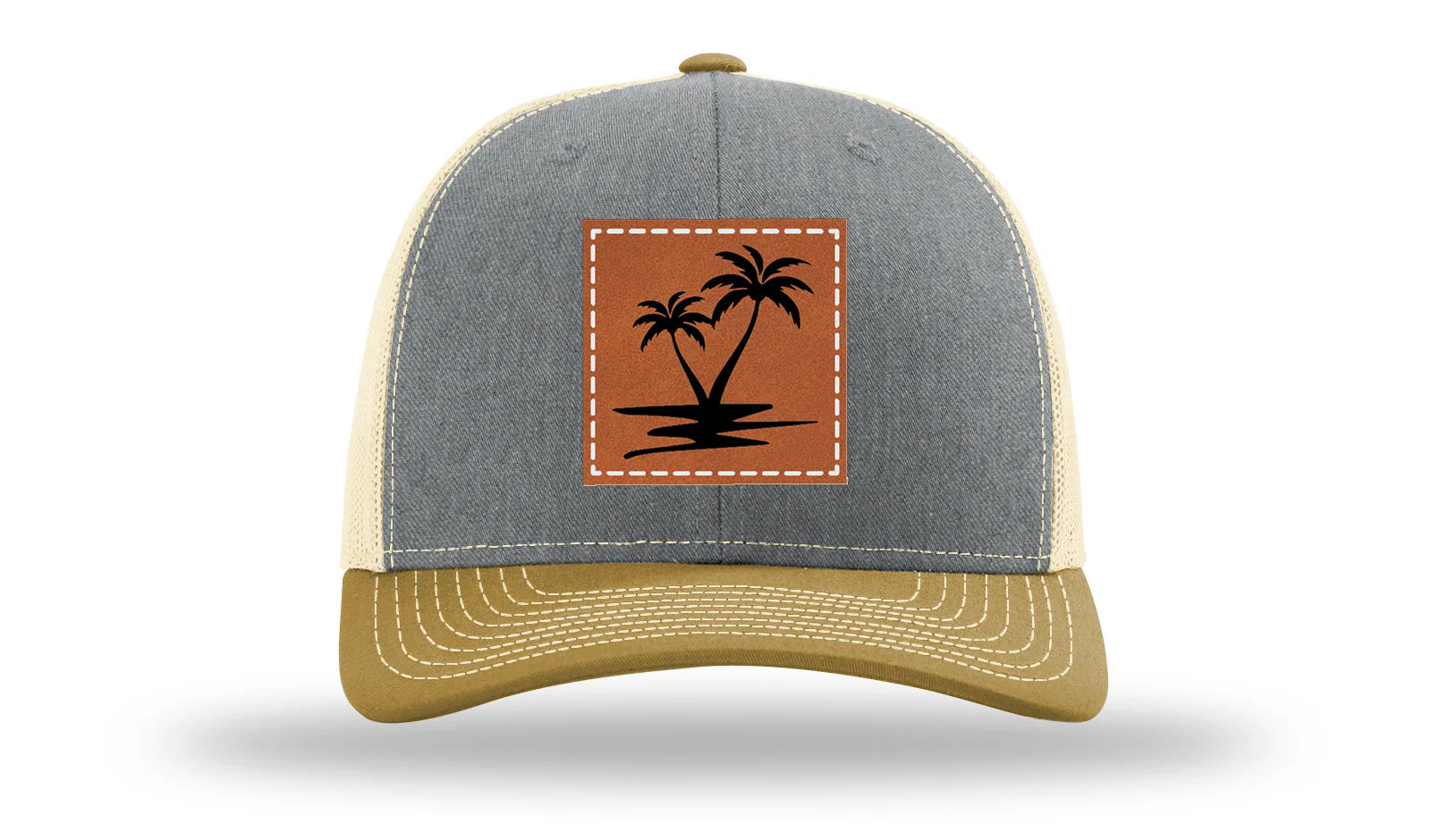Palm Trees Leather Patch Richardson 112 Hat - Image 37