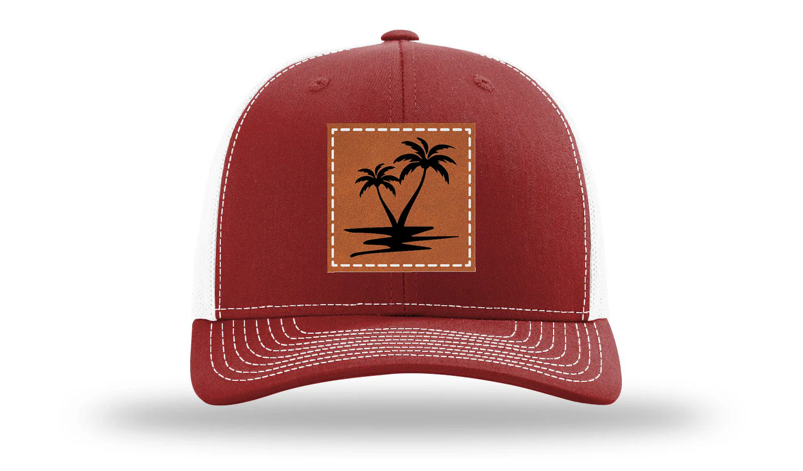 Palm Trees Leather Patch Richardson 112 Hat - Image 9