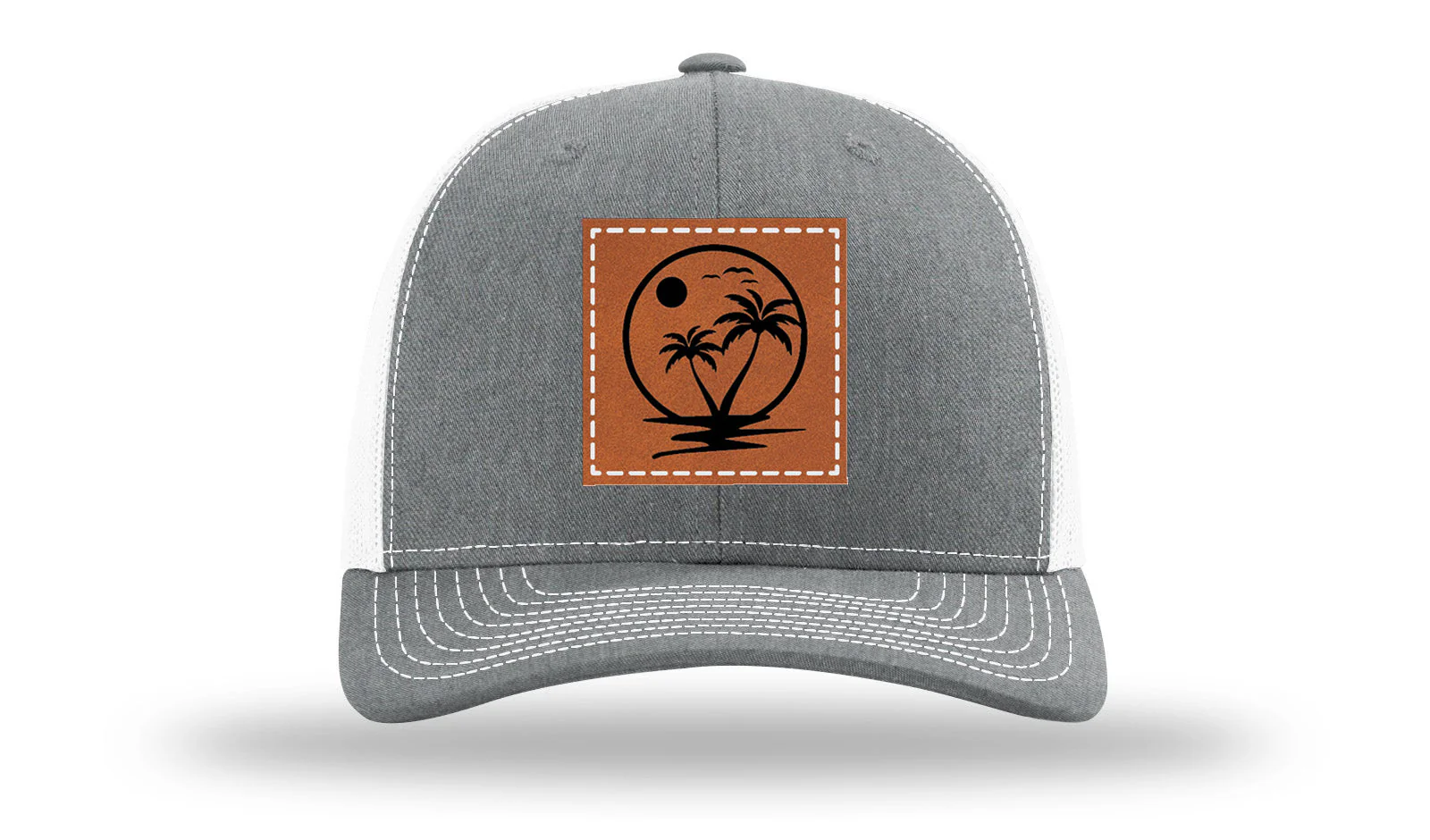 Palm Trees 2 Leather Patch Richardson 112 Hat - Image 21