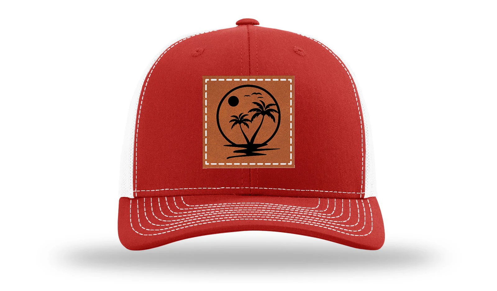 Palm Trees 2 Leather Patch Richardson 112 Hat - Image 31