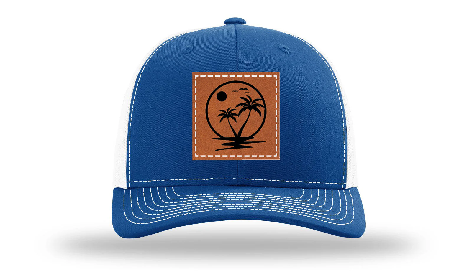 Palm Trees 2 Leather Patch Richardson 112 Hat - Image 32