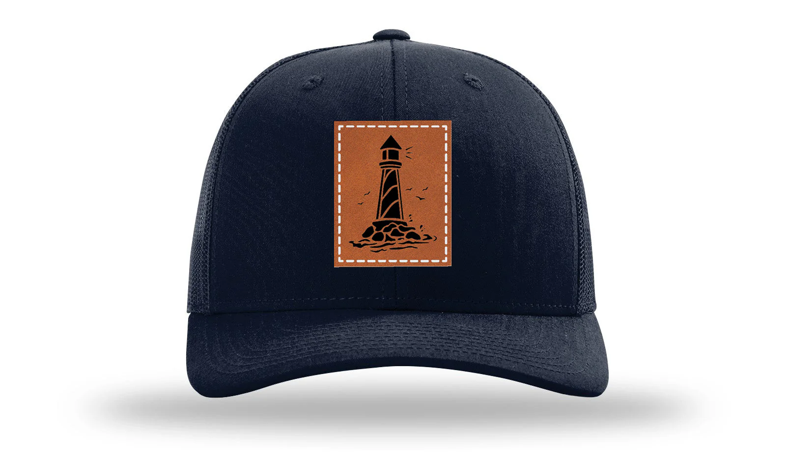 Lighthouse Leather Patch Richardson 112 Hat - Image 4