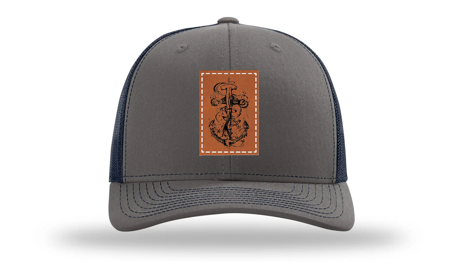 Hammerhead Anchor Leather Patch Richardson 112 Hat - Image 13