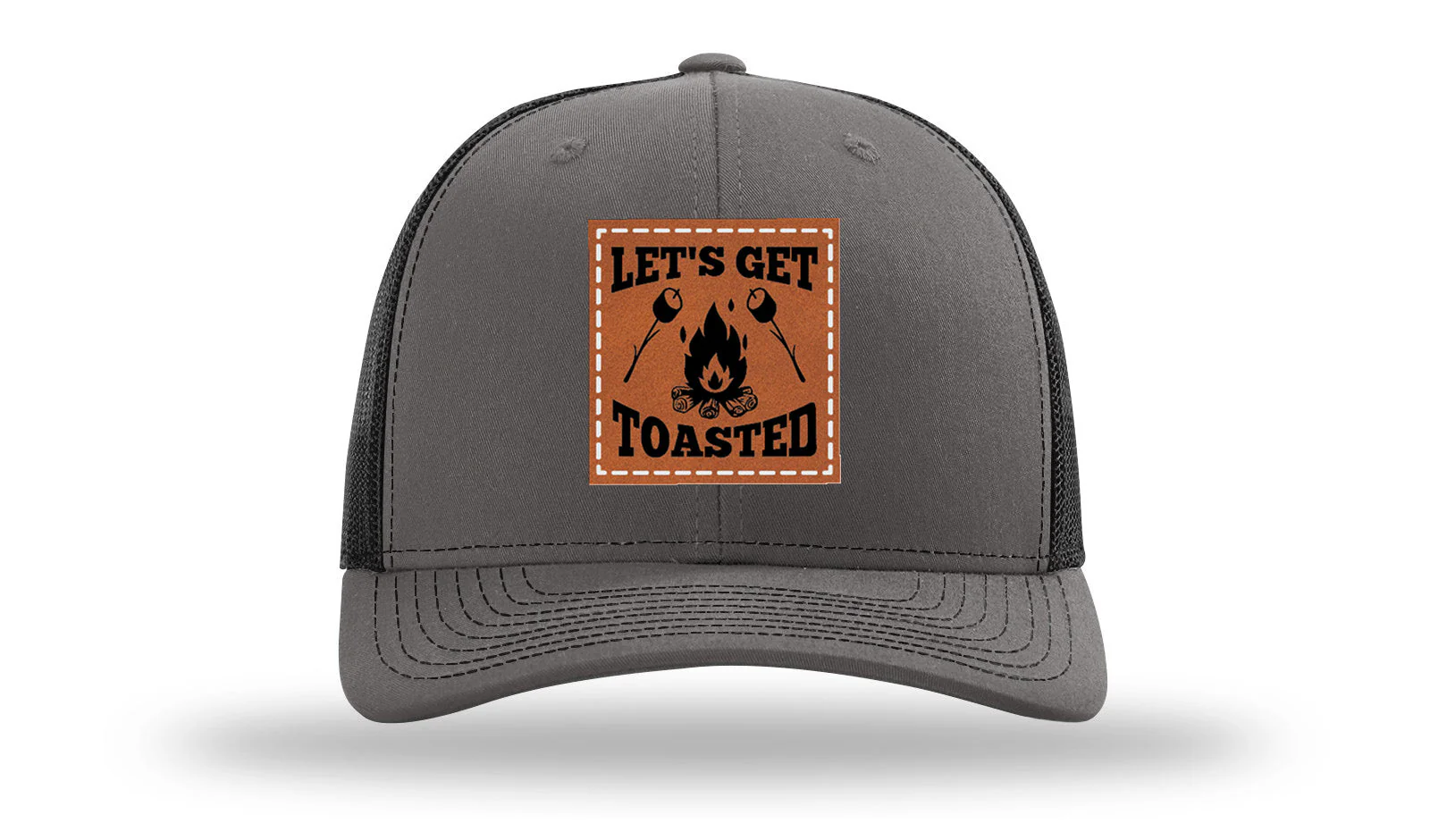 Let's Get Toasted Leather Patch Richardson 112 Hat - Image 11
