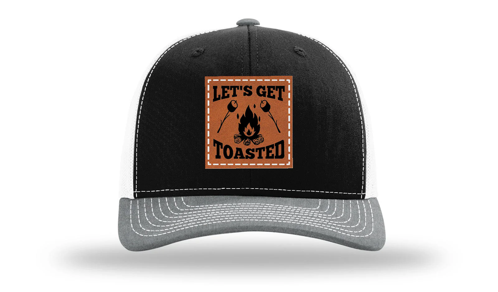 Let's Get Toasted Leather Patch Richardson 112 Hat - Image 33