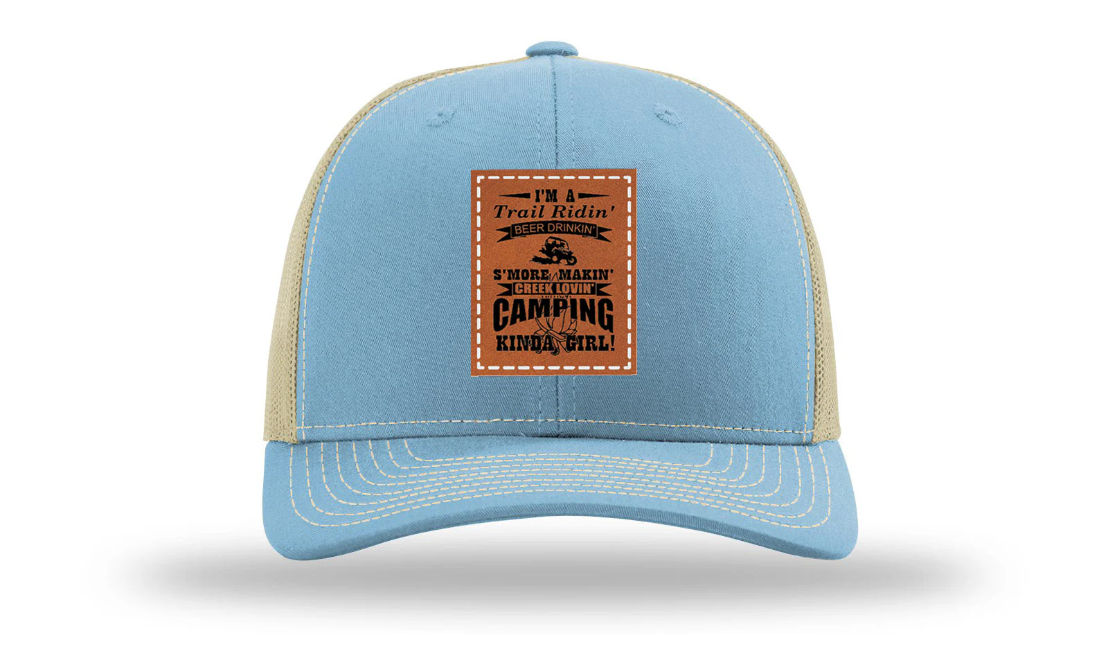 Trail Riding Camping Girl Leather Patch Richardson 112 Hat - Image 18