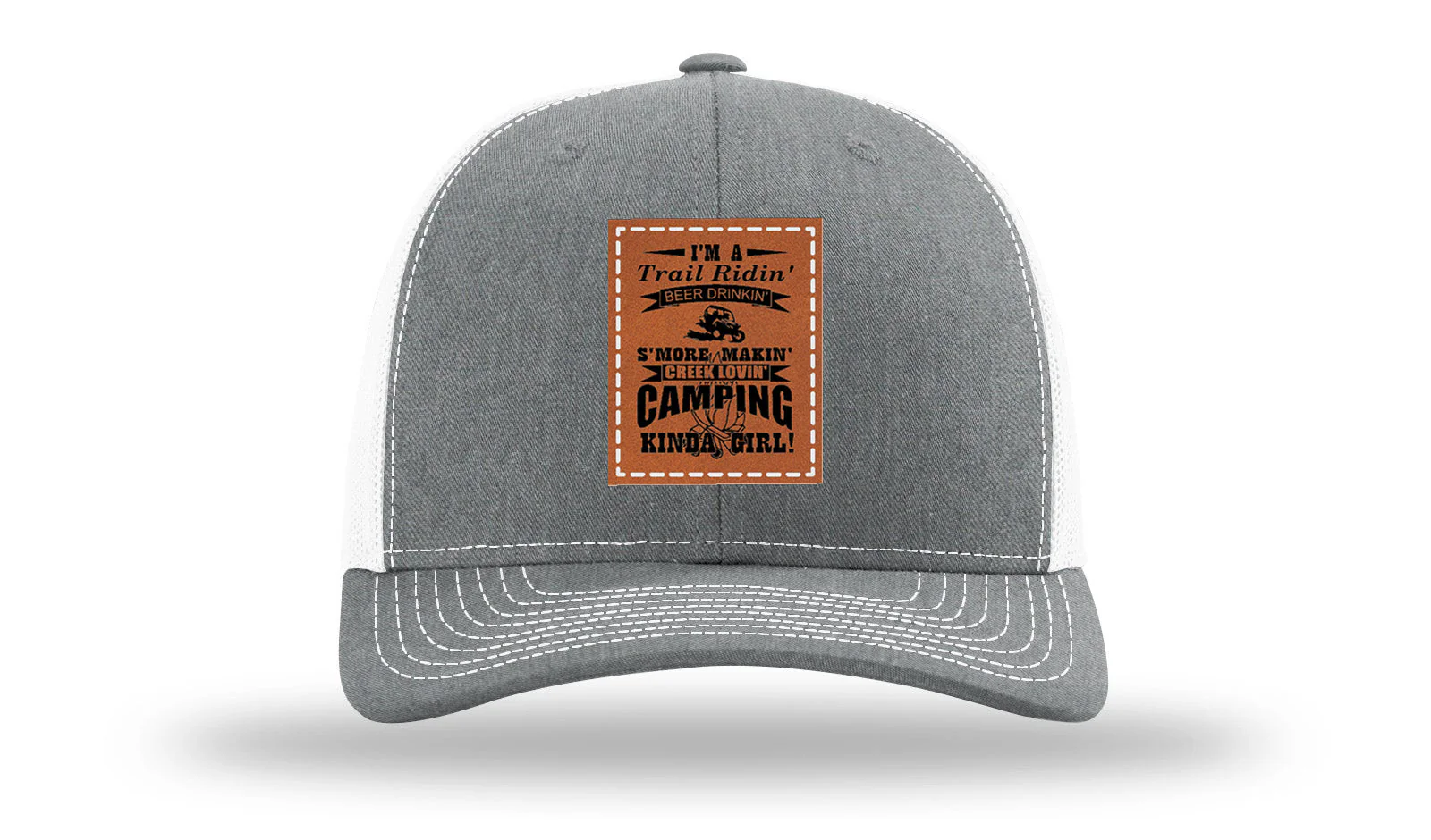 Trail Riding Camping Girl Leather Patch Richardson 112 Hat - Image 21