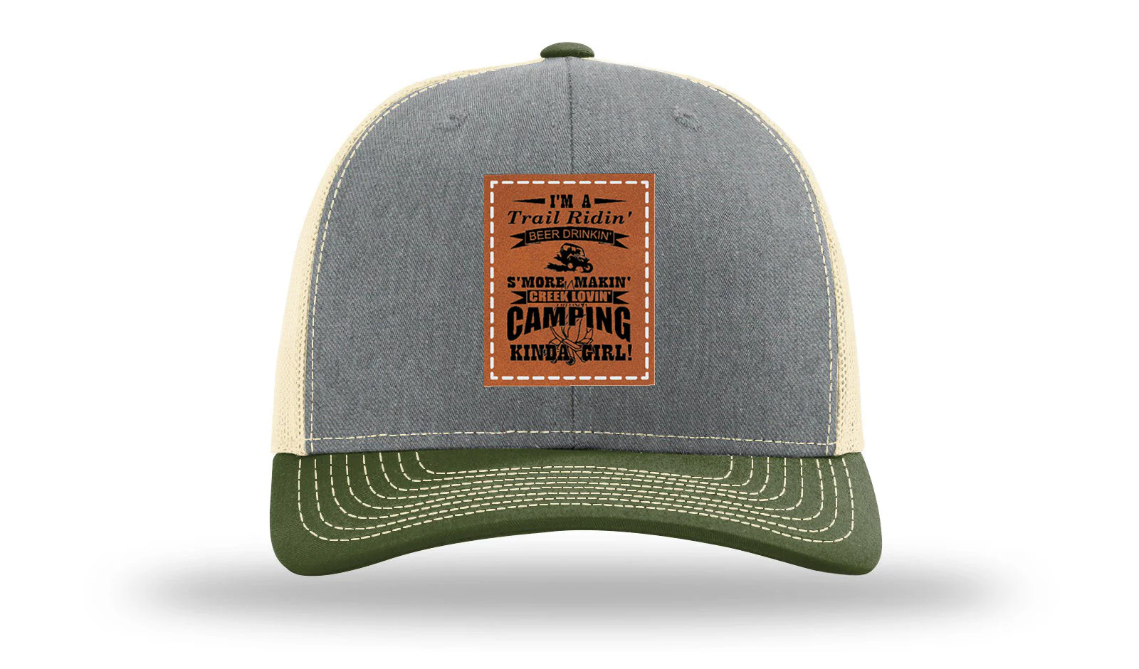 Trail Riding Camping Girl Leather Patch Richardson 112 Hat - Image 38
