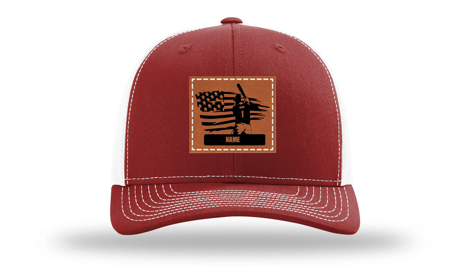 Baseball Player 2  Leather Patch Richardson 112 Hat - Image 9