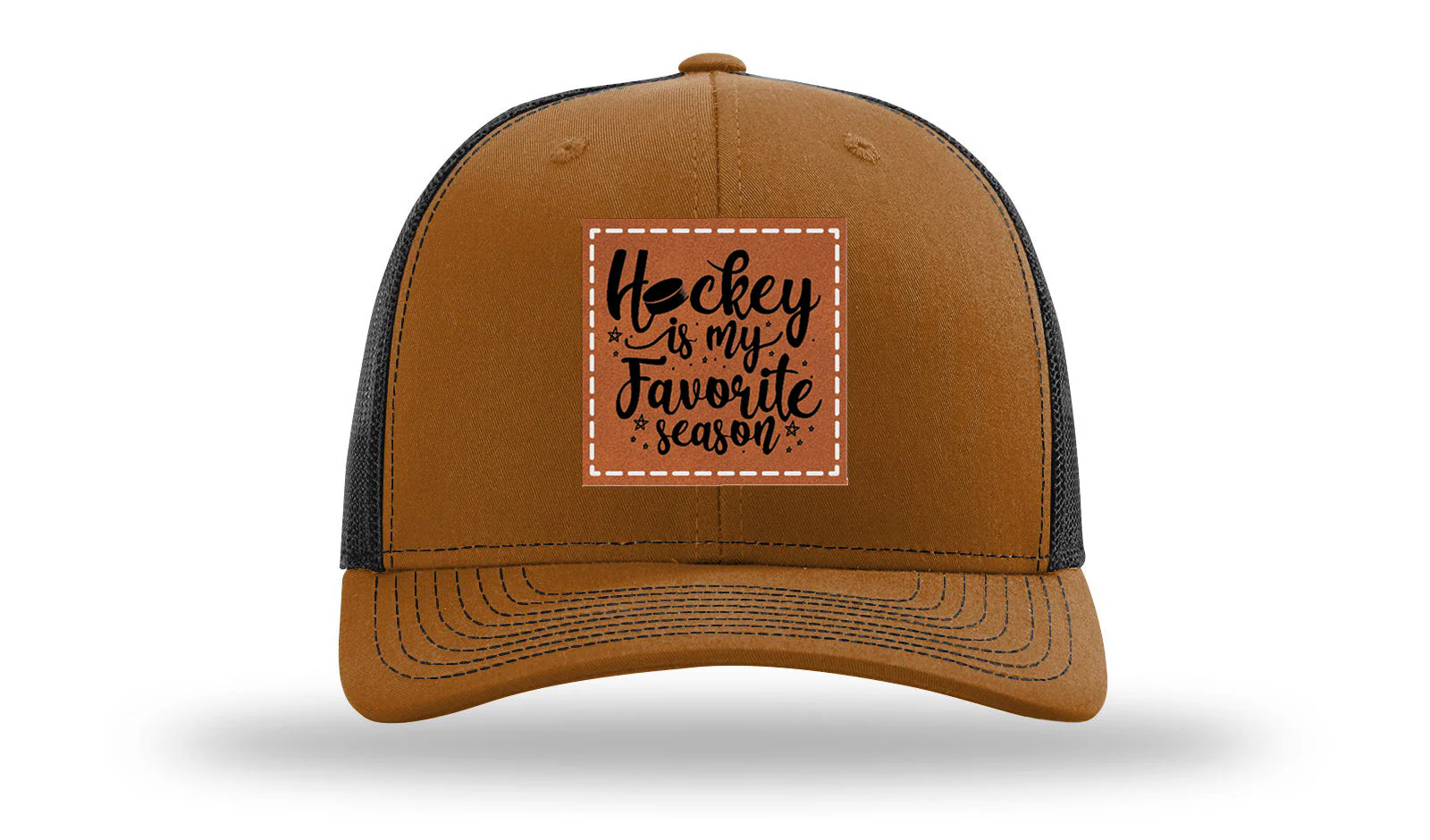 Hockey Is My Favorite Season Leather Patch Richardson 112 Hat - Image 10