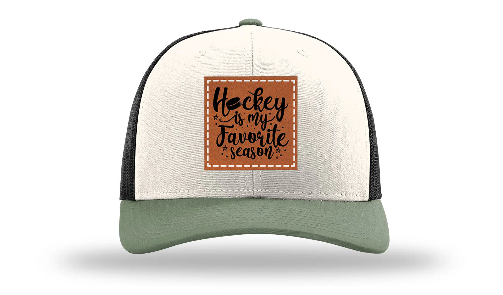 Hockey Is My Favorite Season Leather Patch Richardson 112 Hat - Image 35