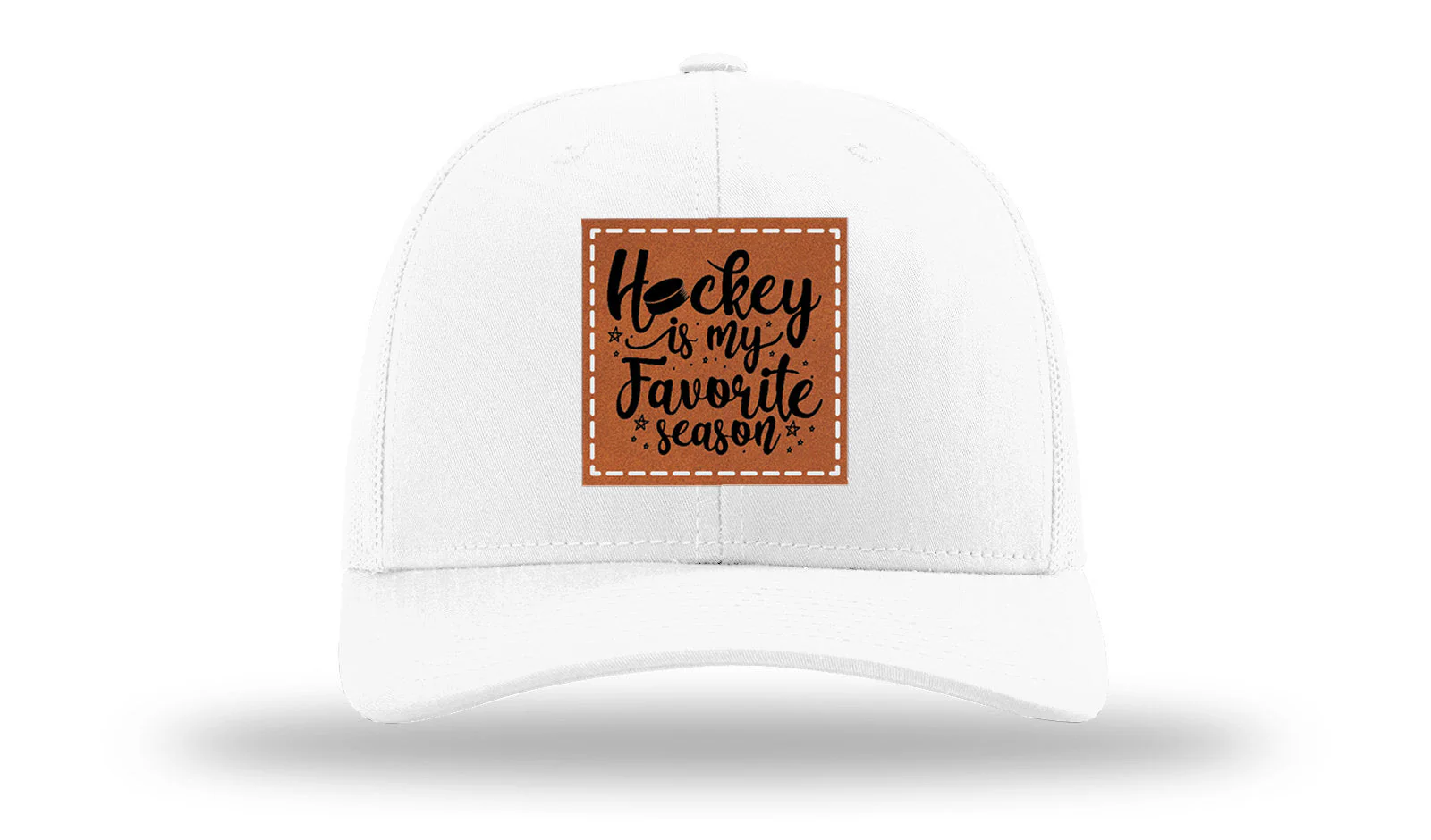 Hockey Is My Favorite Season Leather Patch Richardson 112 Hat - Image 5