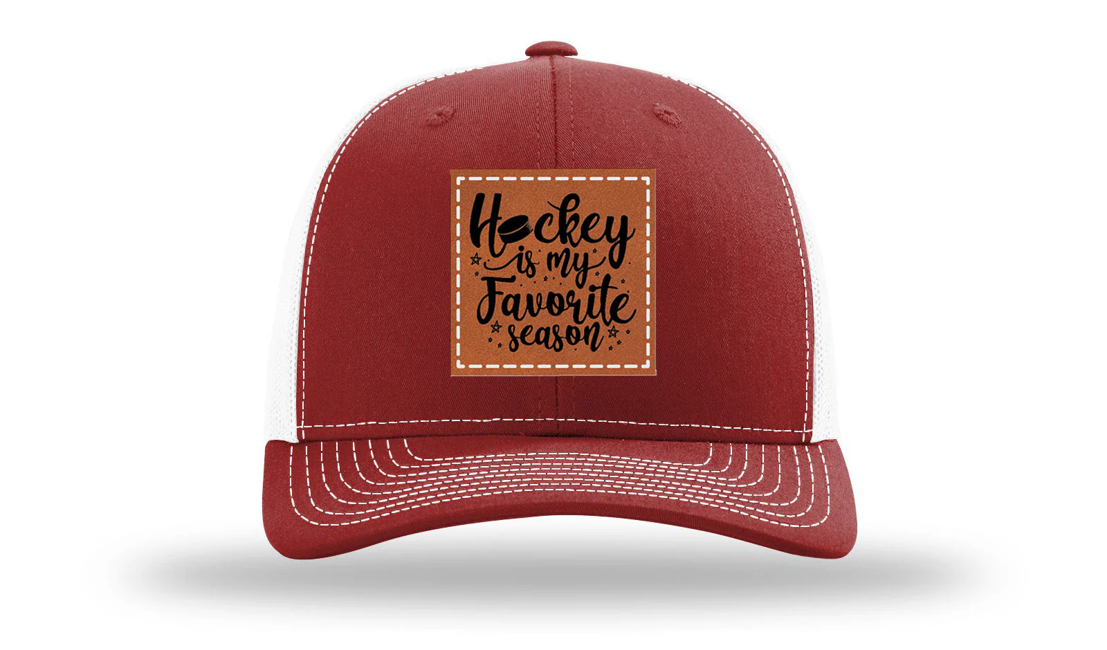 Hockey Is My Favorite Season Leather Patch Richardson 112 Hat - Image 9