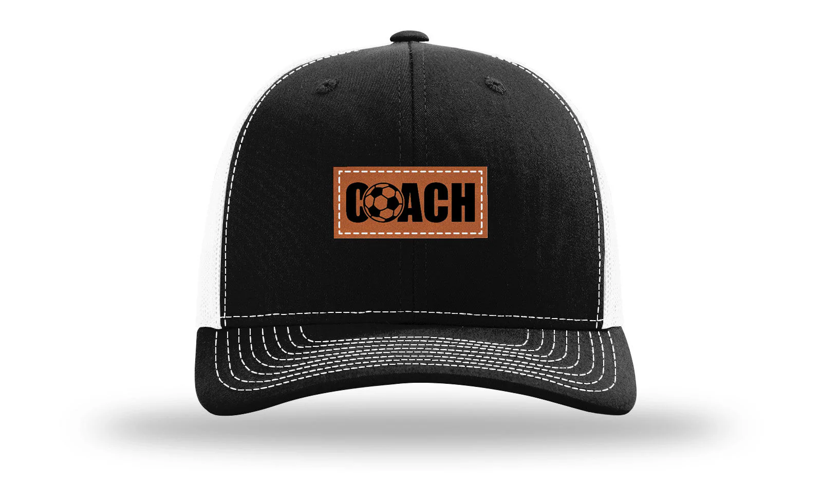 Soccer Coach Leather Patch Richardson 112 Hat - Image 7