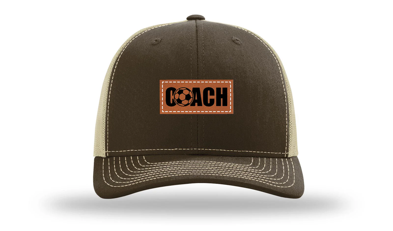 Soccer Coach Leather Patch Richardson 112 Hat - Image 8
