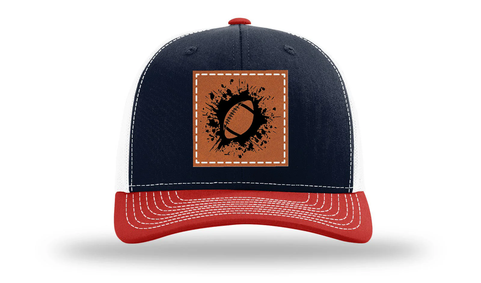 Football Leather Patch Richardson 112 Hat - Image 40