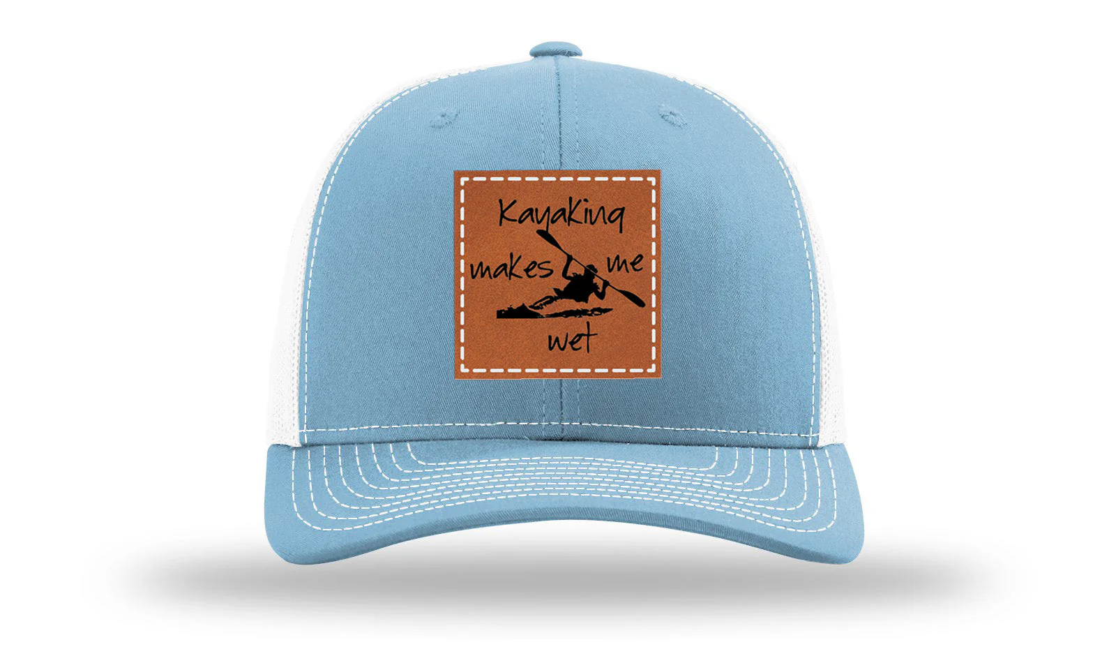 Kayaking Makes Me Wet Leather Patch Richardson 112 Hat - Image 19