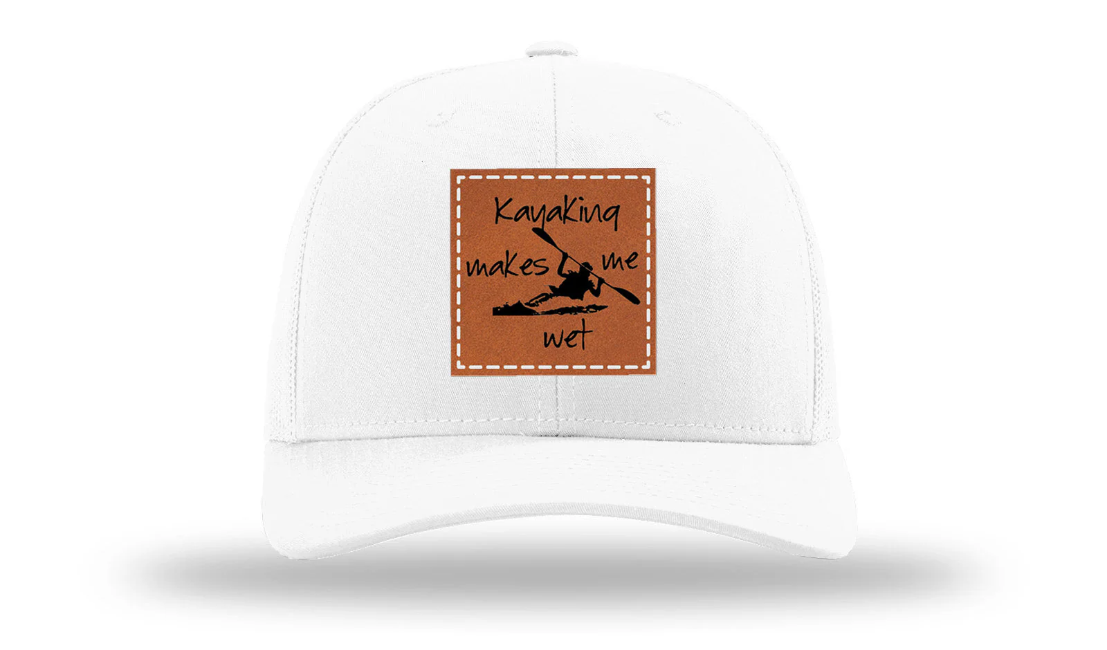 Kayaking Makes Me Wet Leather Patch Richardson 112 Hat - Image 5