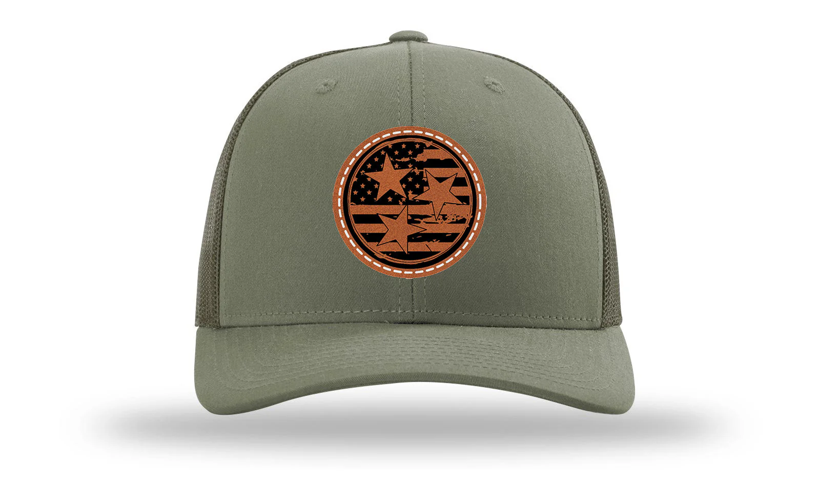 TN Tristar Flag Leather Patch Richardson 112 Hat - Image 3
