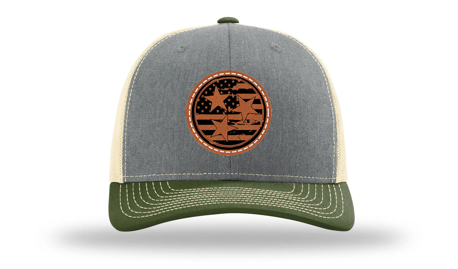 TN Tristar Flag Leather Patch Richardson 112 Hat - Image 38