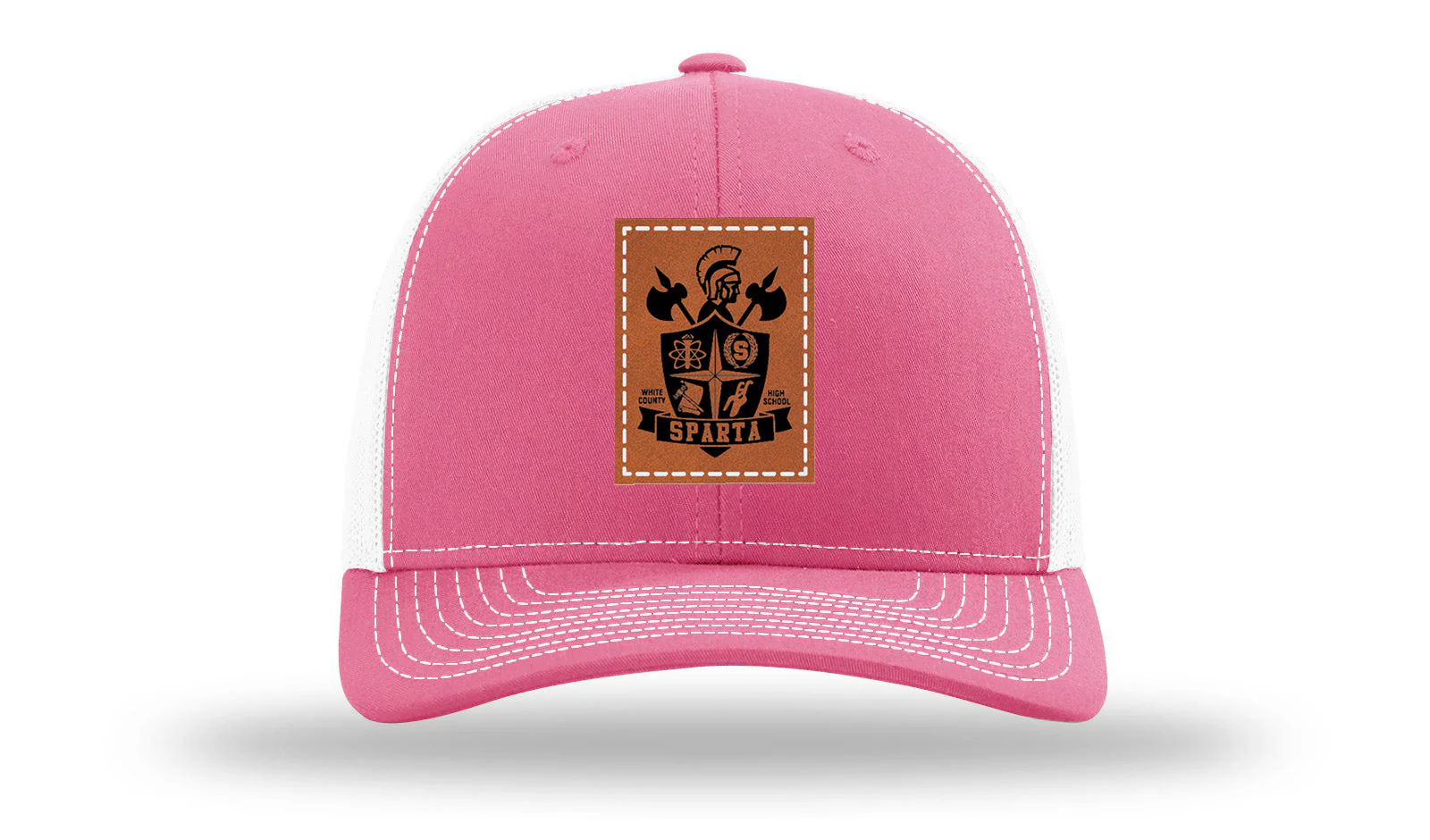 White County High School Sheild Leather Patch Richardson 112 Hat - Image 23