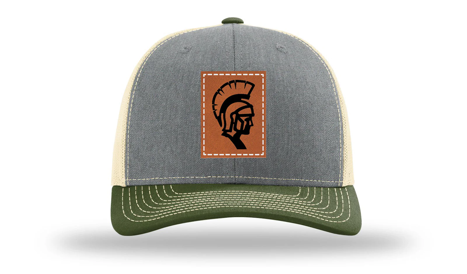 White County High School Warriors Leather Patch Richardson 112 Hat - Image 38